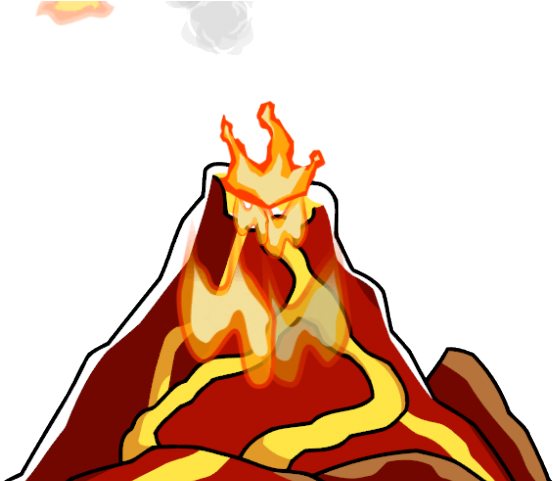 Volcano Clipart Underwater Volcano - Volcan Animado Png Transparent Png (640x480), Png Download