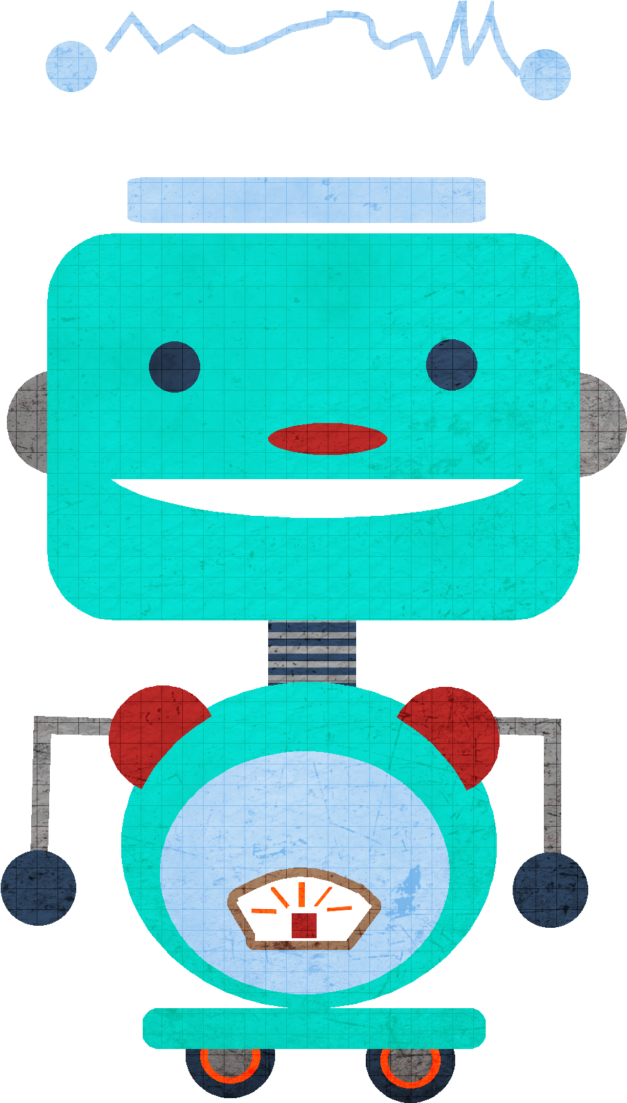 Robot Clipart, Pebble Painting, Cute Cartoon, Robots, - Png Download (1038x1629), Png Download