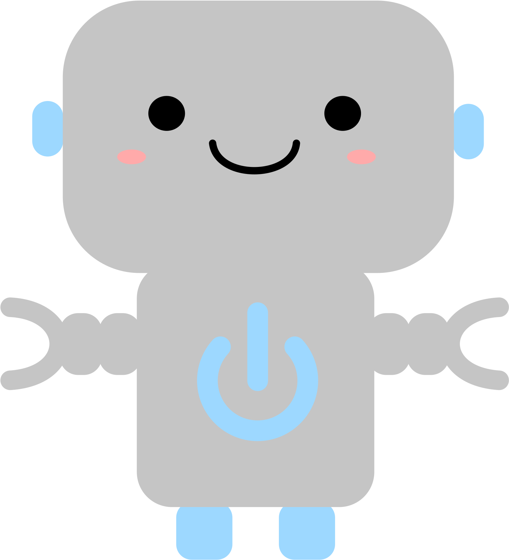 Robots Kawaii Clipart (2235x2400), Png Download