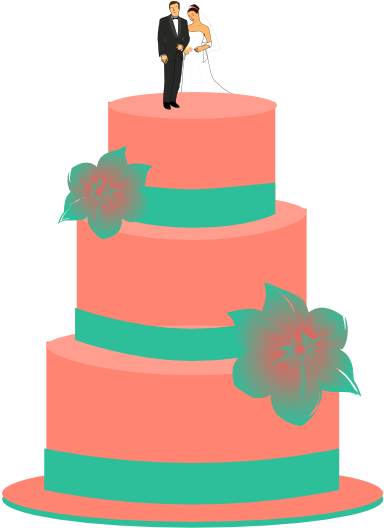 Icing Clipart Two Tier Cake - Wedding Cake Cliparts Png Transparent Png (576x598), Png Download