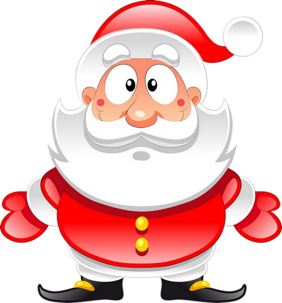 Christmas Elves And Santa Clipart (560x600), Png Download