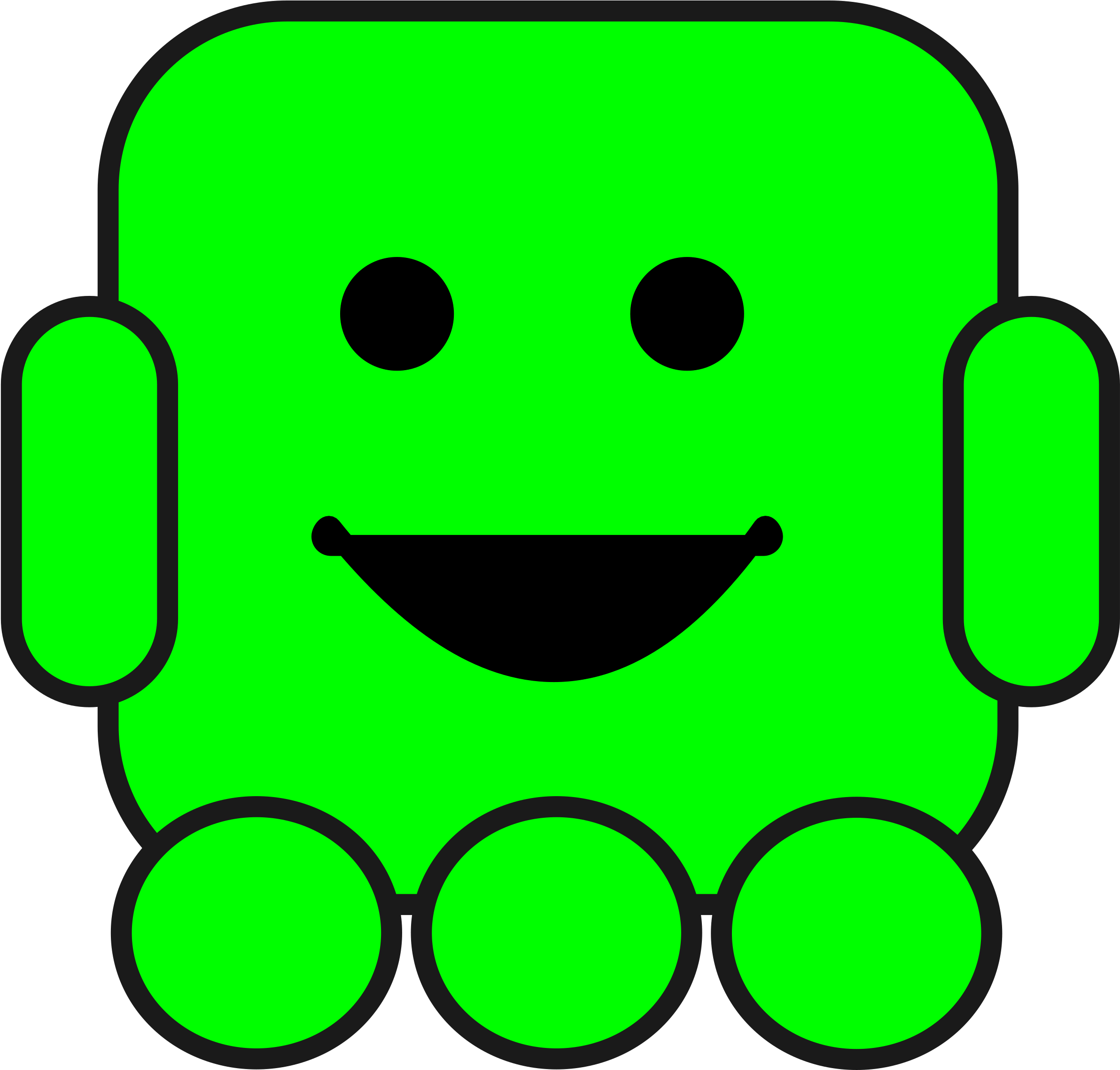 Friendly Robot 999px 52 - Clip Art - Png Download (999x948), Png Download