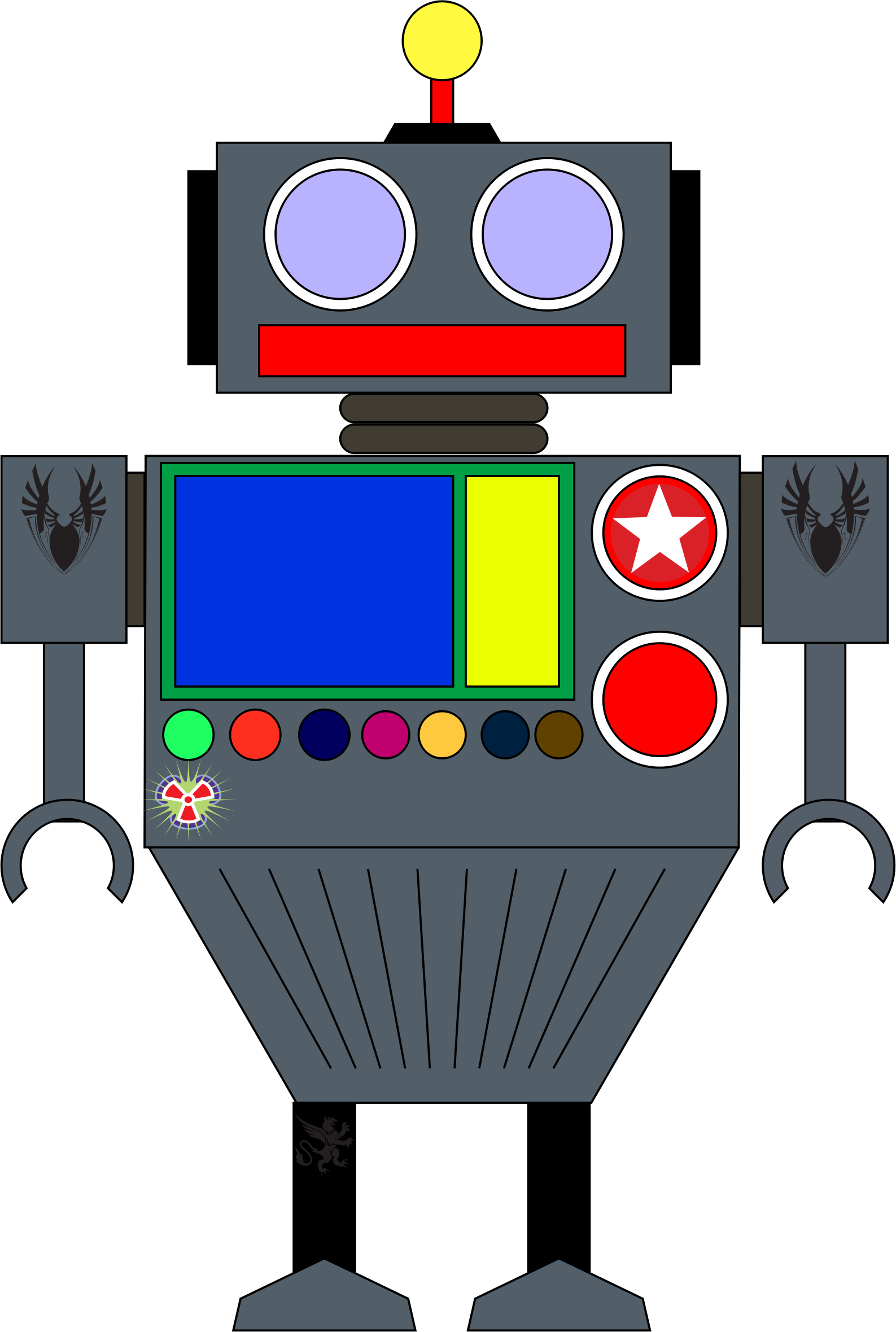 Robot Clipart (1587x2359), Png Download