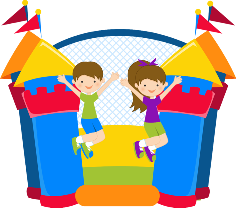 Clipart Black And White Download Kid Frames Illustrations - Bouncy Castle Clip Art - Png Download (620x547), Png Download
