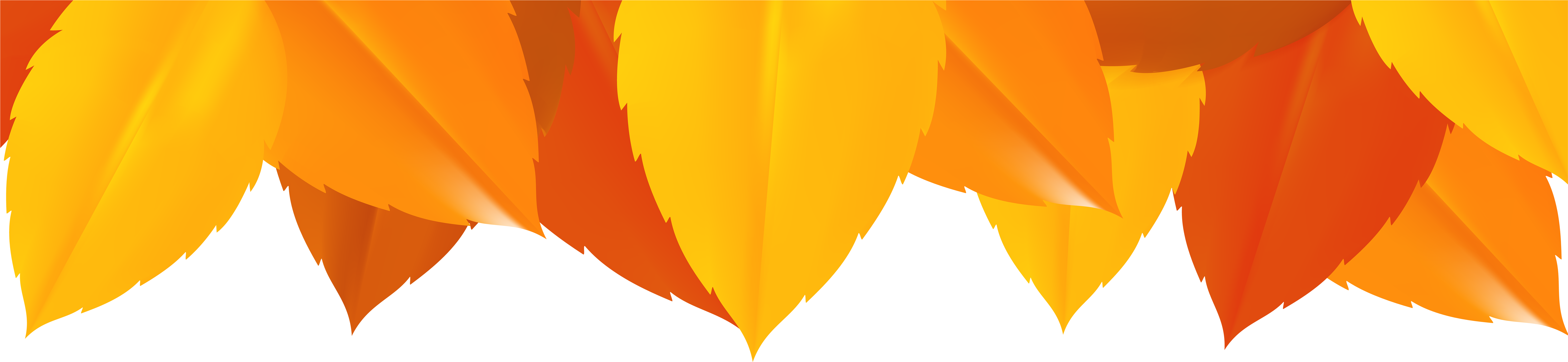 Fall Leaves Border Png Clip Artu200b Gallery Yopriceville Transparent Png (8000x2208), Png Download