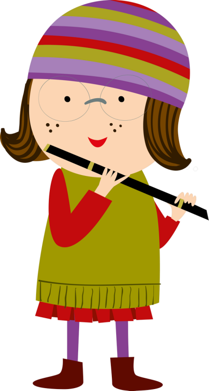 Personnages, Illustration, Individu, Personne, Gens - Flute Clipart (428x800), Png Download