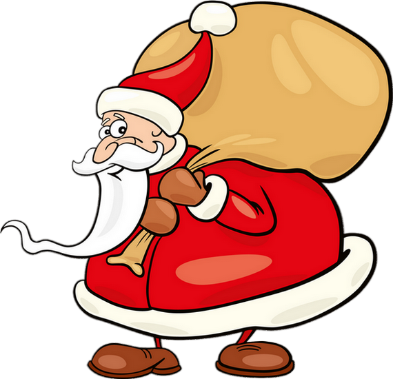 Père Noël Png - Merry Christmas Coloring Book Clipart (570x550), Png Download