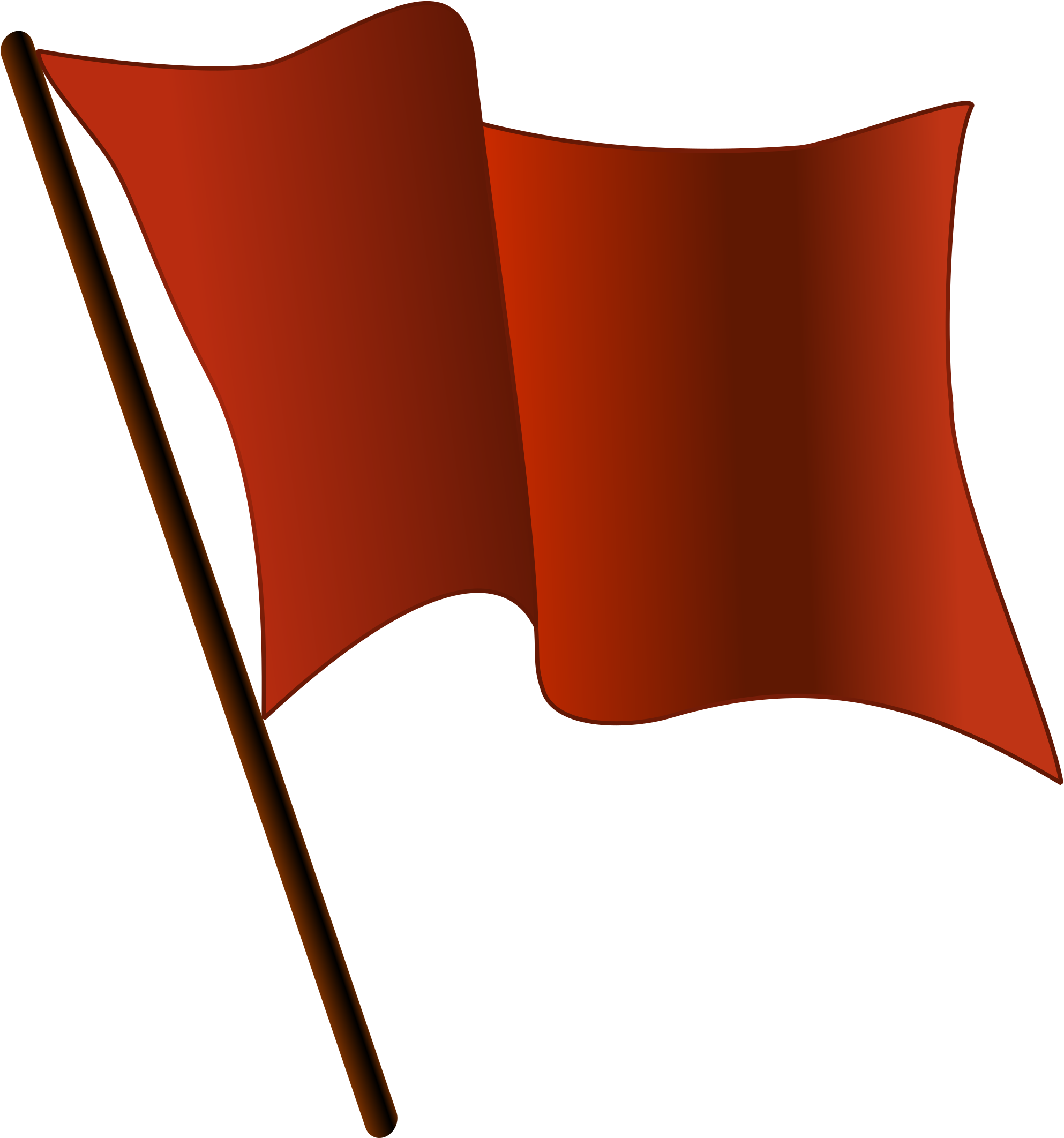 Red Flag Waving - Red Flag Clipart (951x1024), Png Download