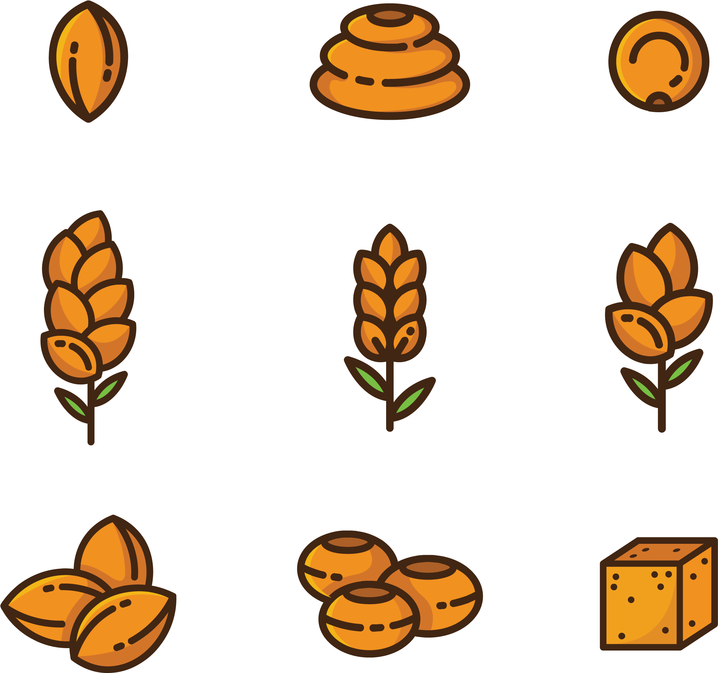 Sorgho Icons Vector - Dibujo Sorgo Clipart (2800x2800), Png Download