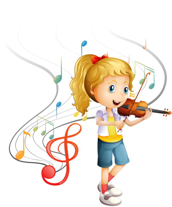 Personnages, Illustration, Individu, Personne, Gens - Violin Girl Clipart (600x723), Png Download