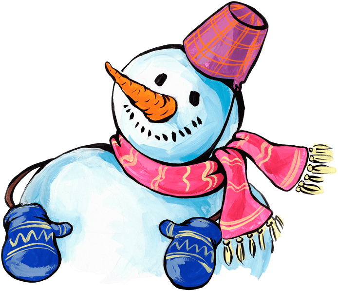 Snowman Winter Carro - Schneemann Comic Clipart (703x600), Png Download