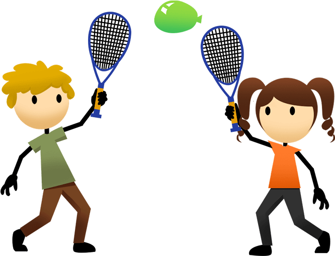 Activities Active For Life Active For Life Cartoon - Cartoon Balloon Tennis Clipart (880x560), Png Download