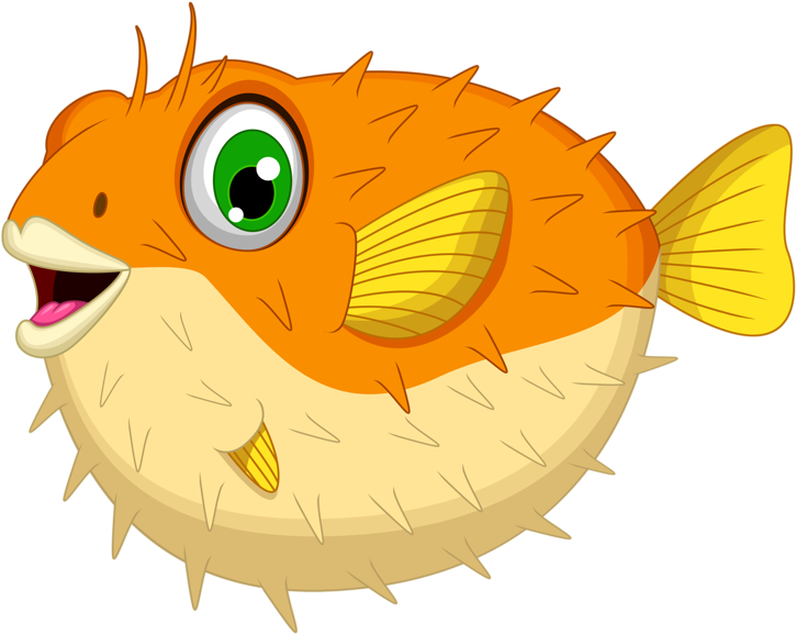 Fisch Deep Sea, Fish Clipart, Marina, Under The Sea, - Cartoon Blowfish