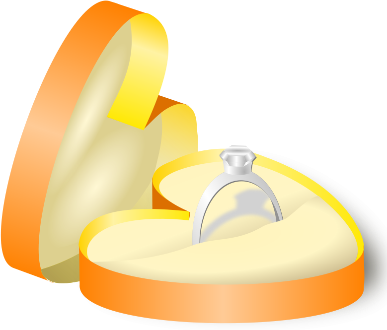 Free Wedding Ring In A Box - Ring In A Box Clipart (800x790), Png Download
