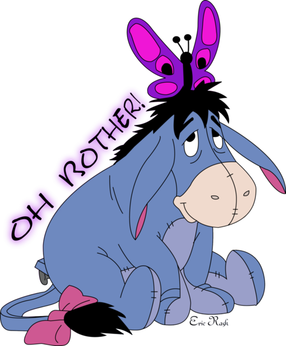 Eeyore - Winnie The Pooh Glitter Clipart (580x700), Png Download