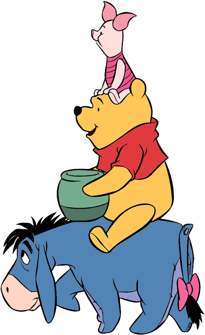 Piglet, Eeyore - Winnie The Pooh Piglet And Eeyore Clipart (442x699), Png Download