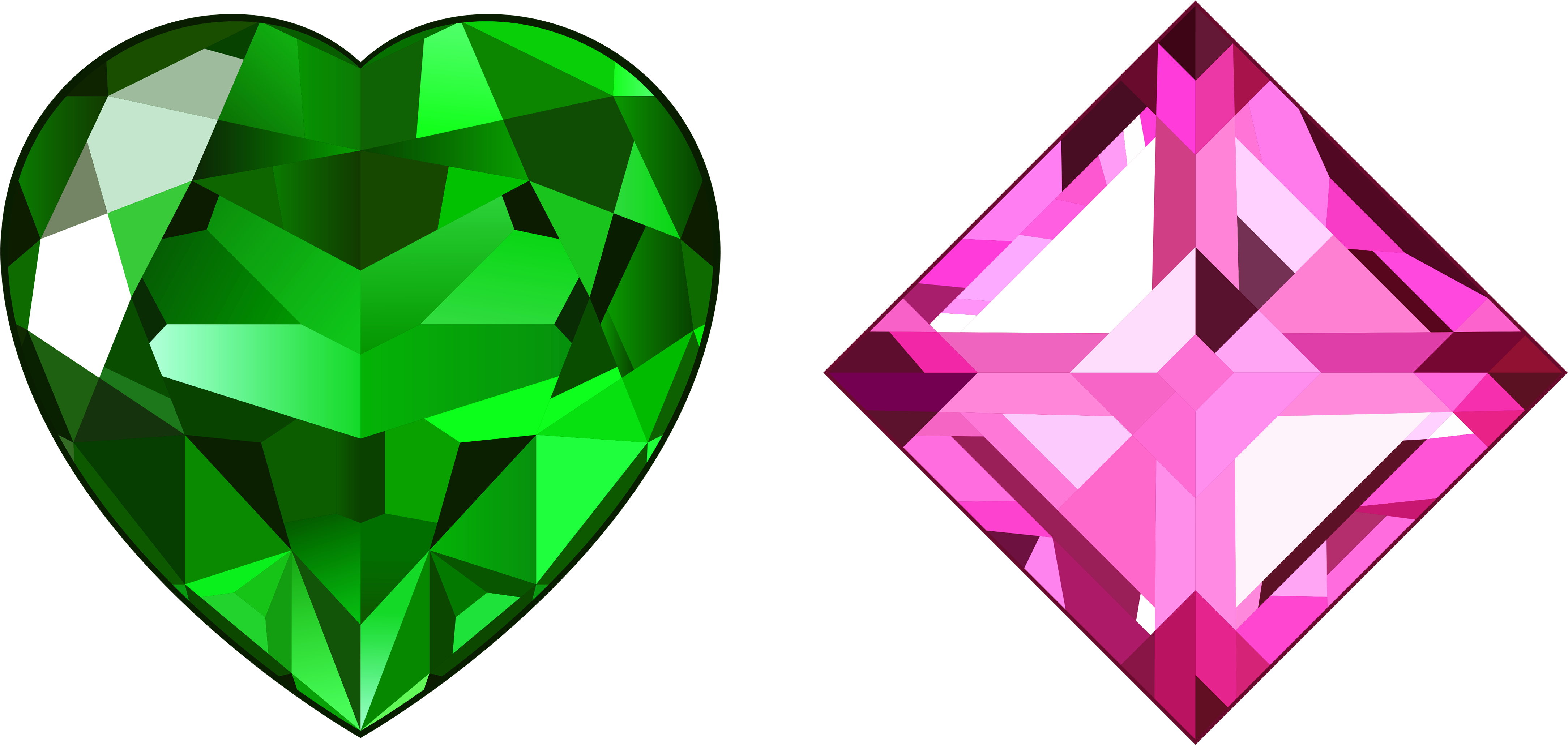Clipart Diamond Green 4 Clip Art - Pink Diamond Clipart Png Transparent Png (1024x506), Png Download