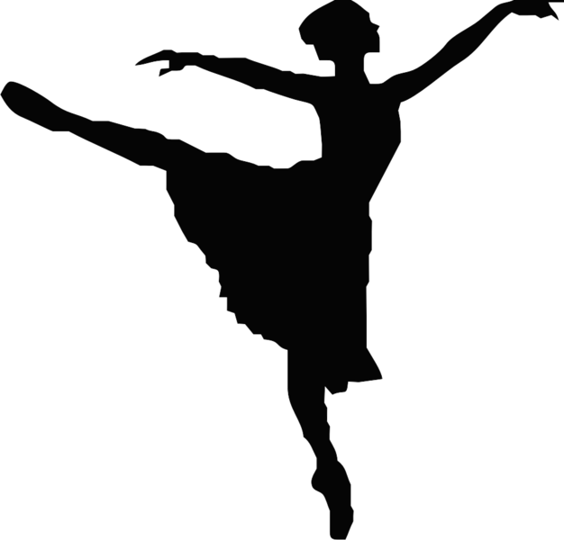 Black And White Dancer Clipart - Png Download (626x600), Png Download