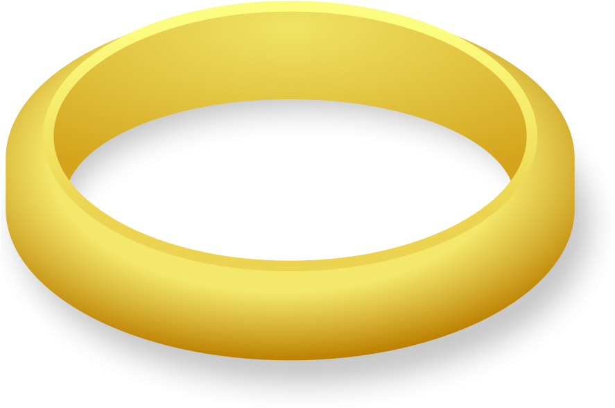 This Free Clip Arts Design Of Wedding Ring - Gold Ring Clipart - Png Download (900x594), Png Download
