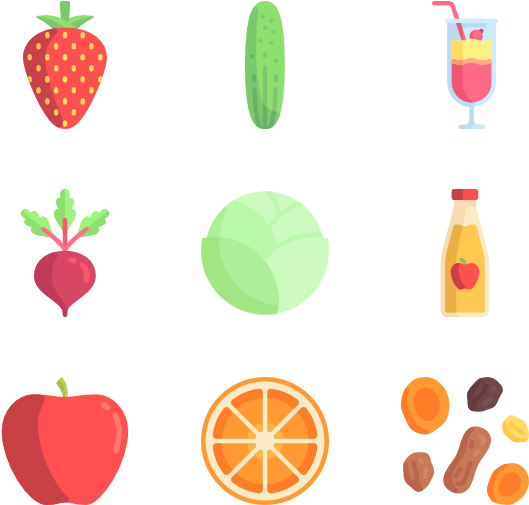 Good Clipart Healthy Food - Icon - Png Download (600x564), Png Download