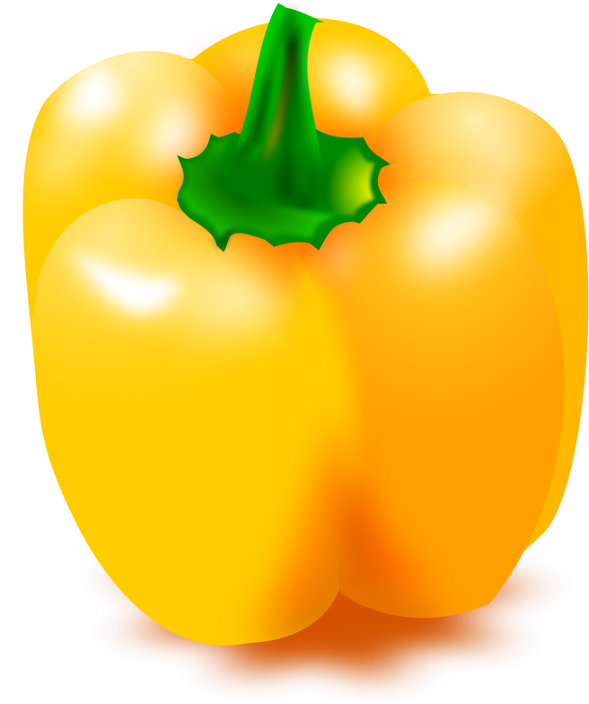 Download Svg Library Library Family Silhouette Black - Yellow Bell Pepper Clipart - Png Download (616x720), Png Download
