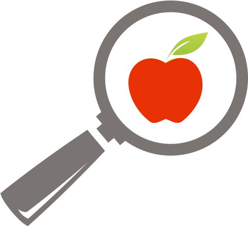 Healthy Food Clipart Wellness - Magnifying Glass - Png Download (601x520), Png Download