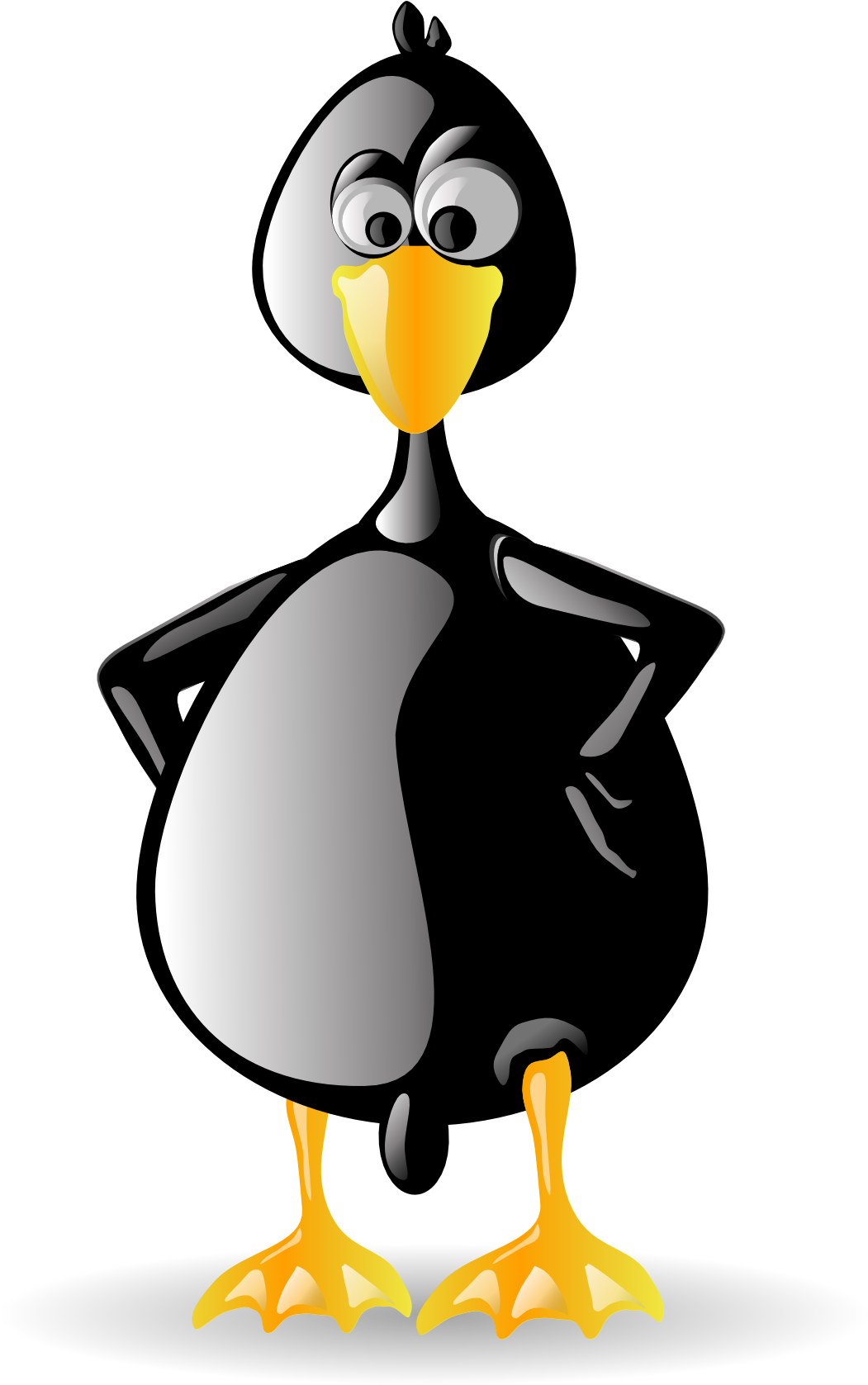 Hip Hop Tux Clipart, Vector Clip Art Online, Royalty - Clemente Tux - Png Download (637x900), Png Download