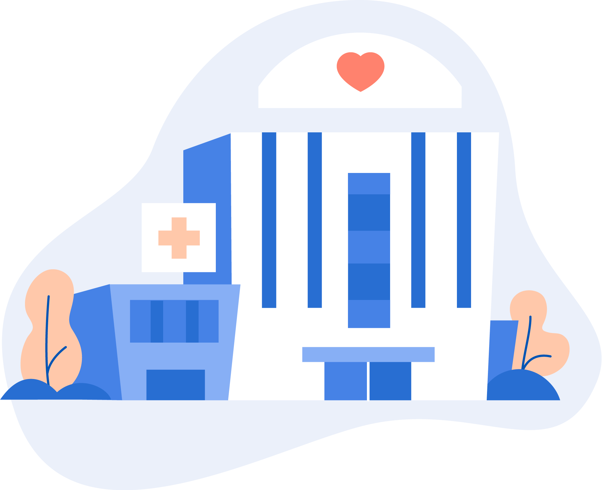 Element For Hospitals - Hospital Clipart (2000x1629), Png Download