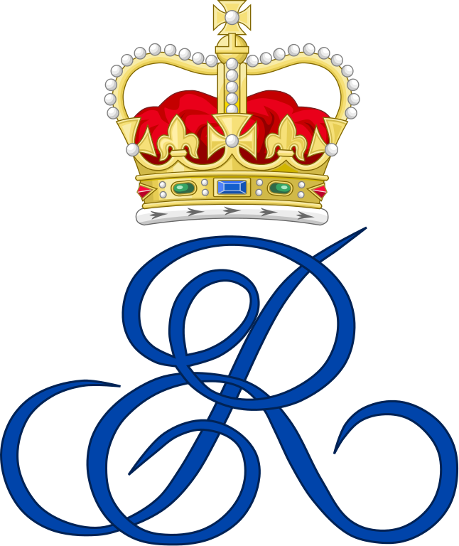 Fileroyal Monogram Of Queen Elizabeth Ii Of Great Britain - Queen Elizabeth Ii Monogram Clipart (646x768), Png Download