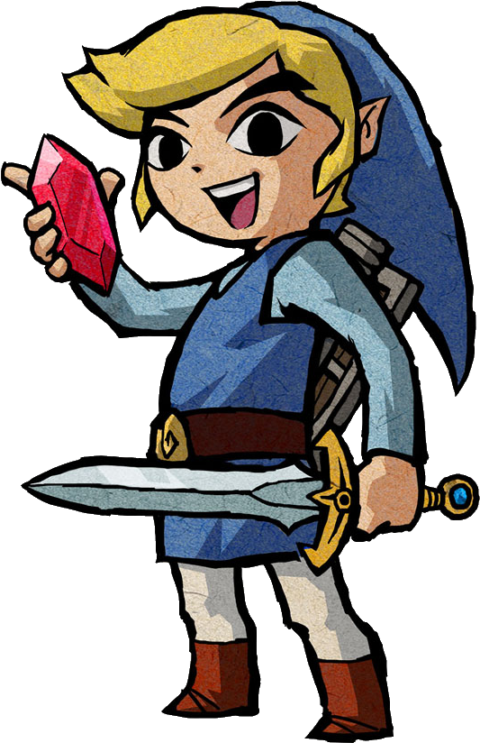 In Green , Bursts Into Your House And Just Starts Smashes - Blue Link Four Swords Clipart (640x897), Png Download