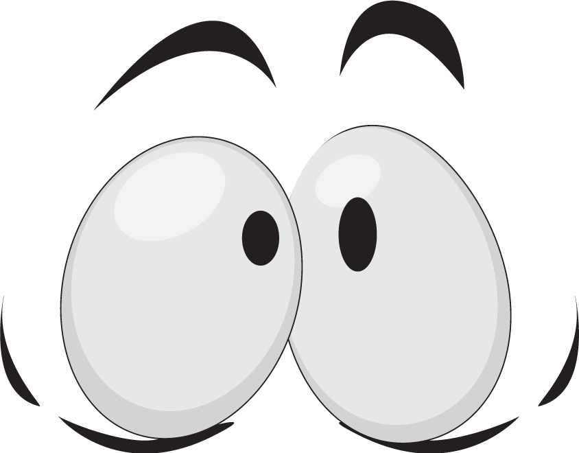 Eyeball Clipart Surprised Eye - Surprised Cartoon Eyes Png Transparent Png (844x660), Png Download
