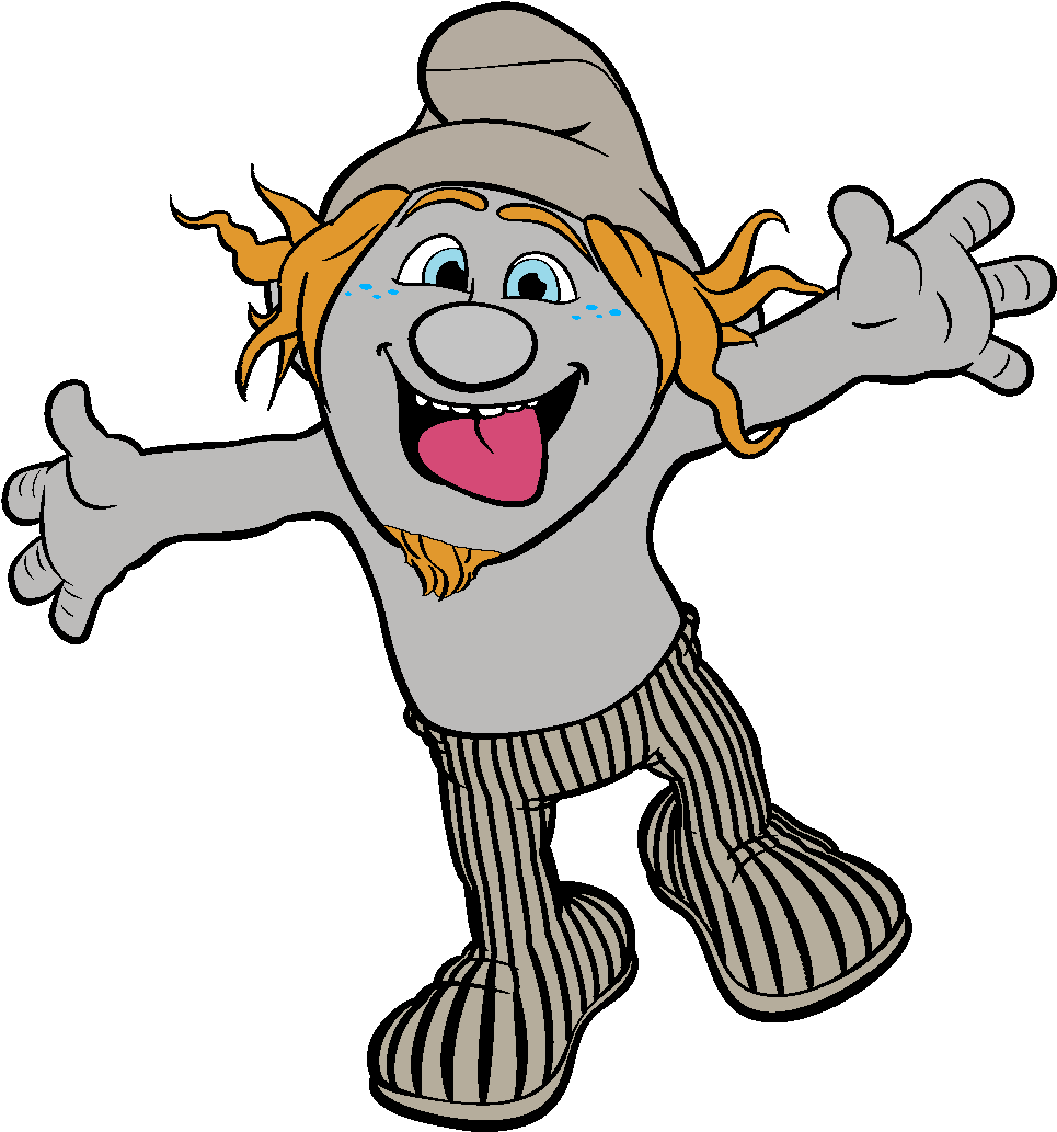 Naughty 2 - The Smurfs Clipart (1036x1046), Png Download