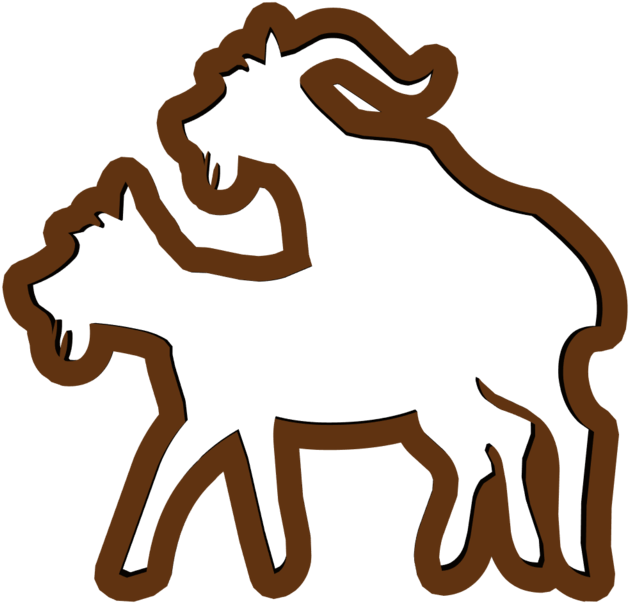 Naughty Goats Cookie Cutter Clipart (1024x768), Png Download