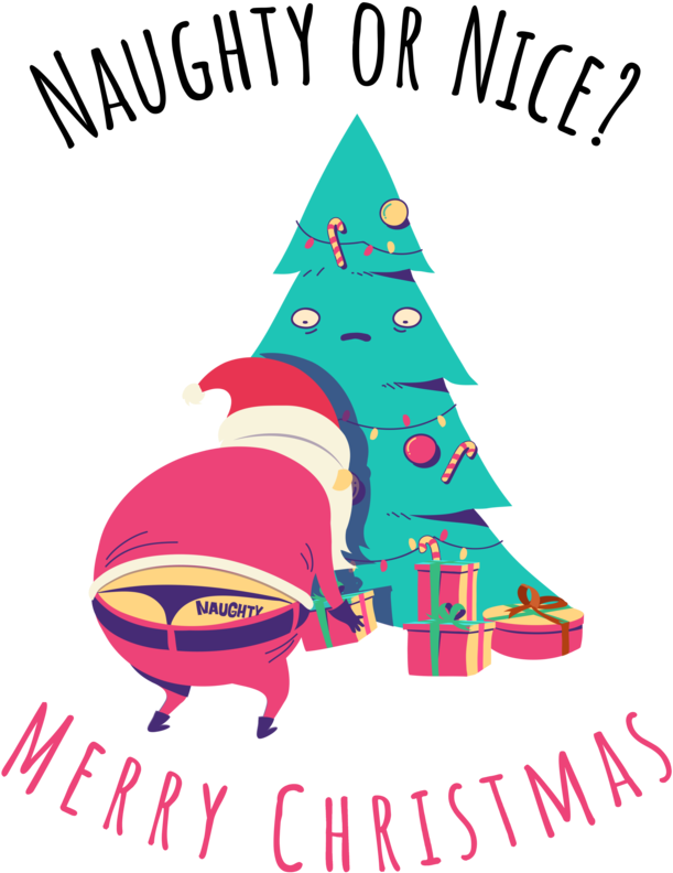Naughty Or Nice Unisex Sweatshirt - T-shirt Clipart (853x1024), Png Download