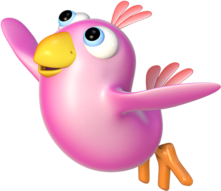 Hippopotame I - Stickers Effet 3d- Kit Oiseaux 2 Clipart (800x800), Png Download