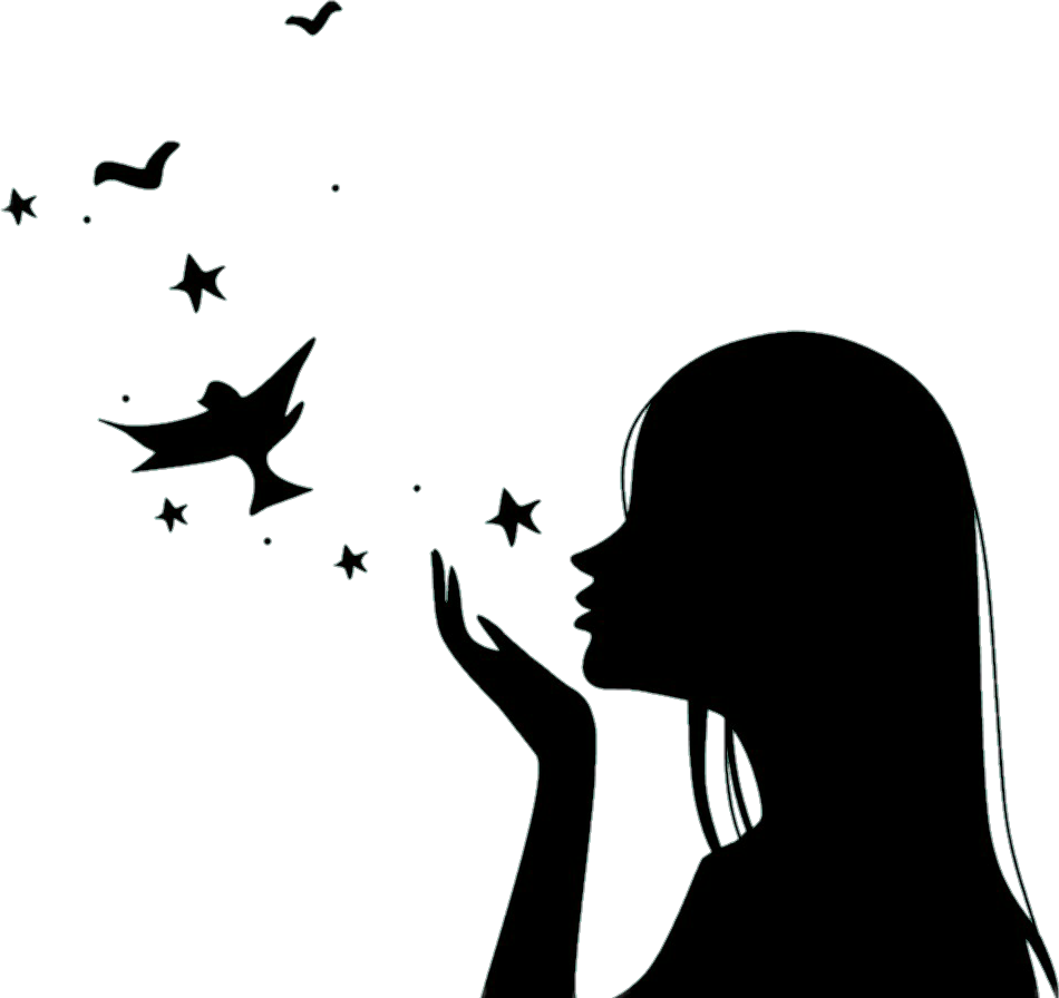 Girls Clipart Bird - Sticker S For Picsart - Png Download (950x896), Png Download