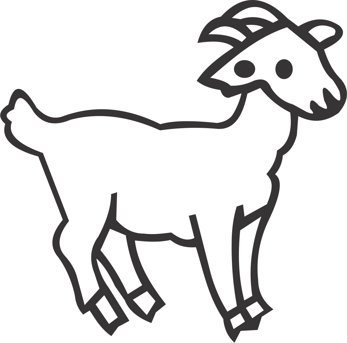 Goat Clipart (1121x1108), Png Download