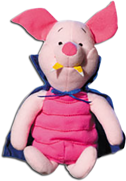 Disney Pooh's Friend Plush Halloween Vampire Piglet Clipart (477x650), Png Download