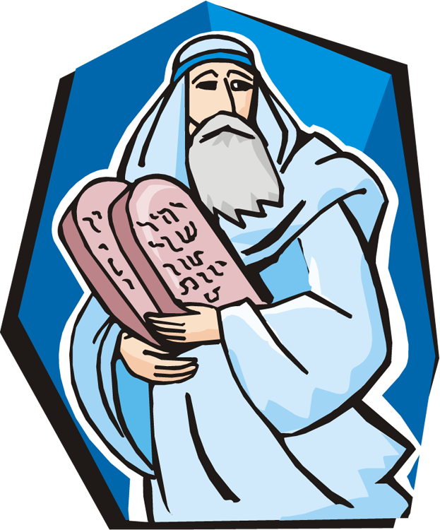 Moses 10 Cs - Moses Ten Commandment Cliparts - Png Download (623x750), Png Download