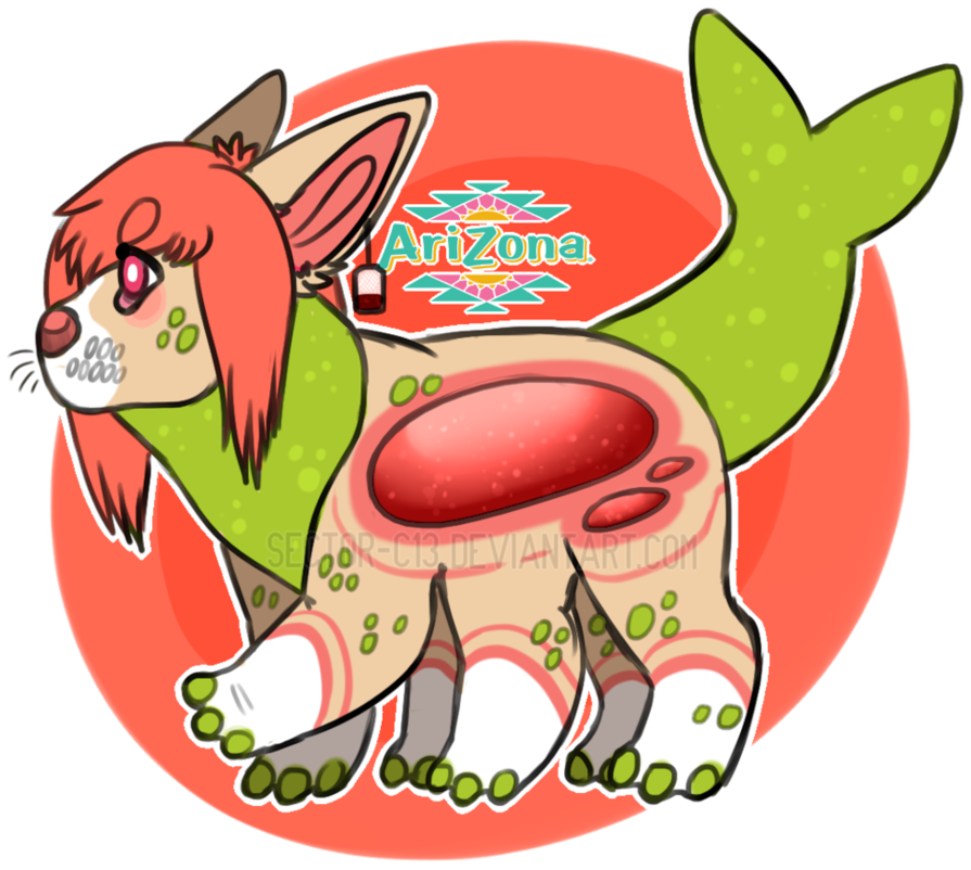 Stock Arizona Strawberry Kiwi Pup Custom By Jollymutt Clipart (937x852), Png Download