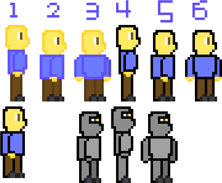 Survivial Edge Player Sprite - Sprite Clipart (1230x860), Png Download
