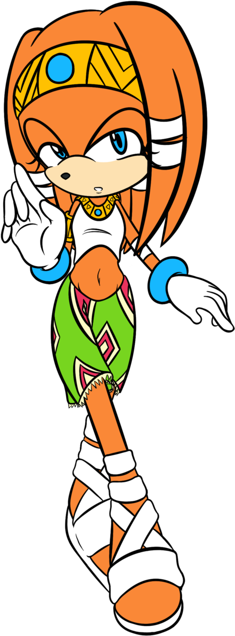 Tikal The Echidna - Tikal The Echidna Angry Clipart (610x1311), Png Download