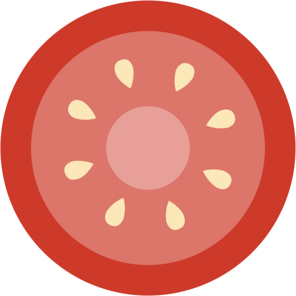 Free Online Tomato Slices Tomato Vegetable Vector For - Circle Clipart (600x600), Png Download
