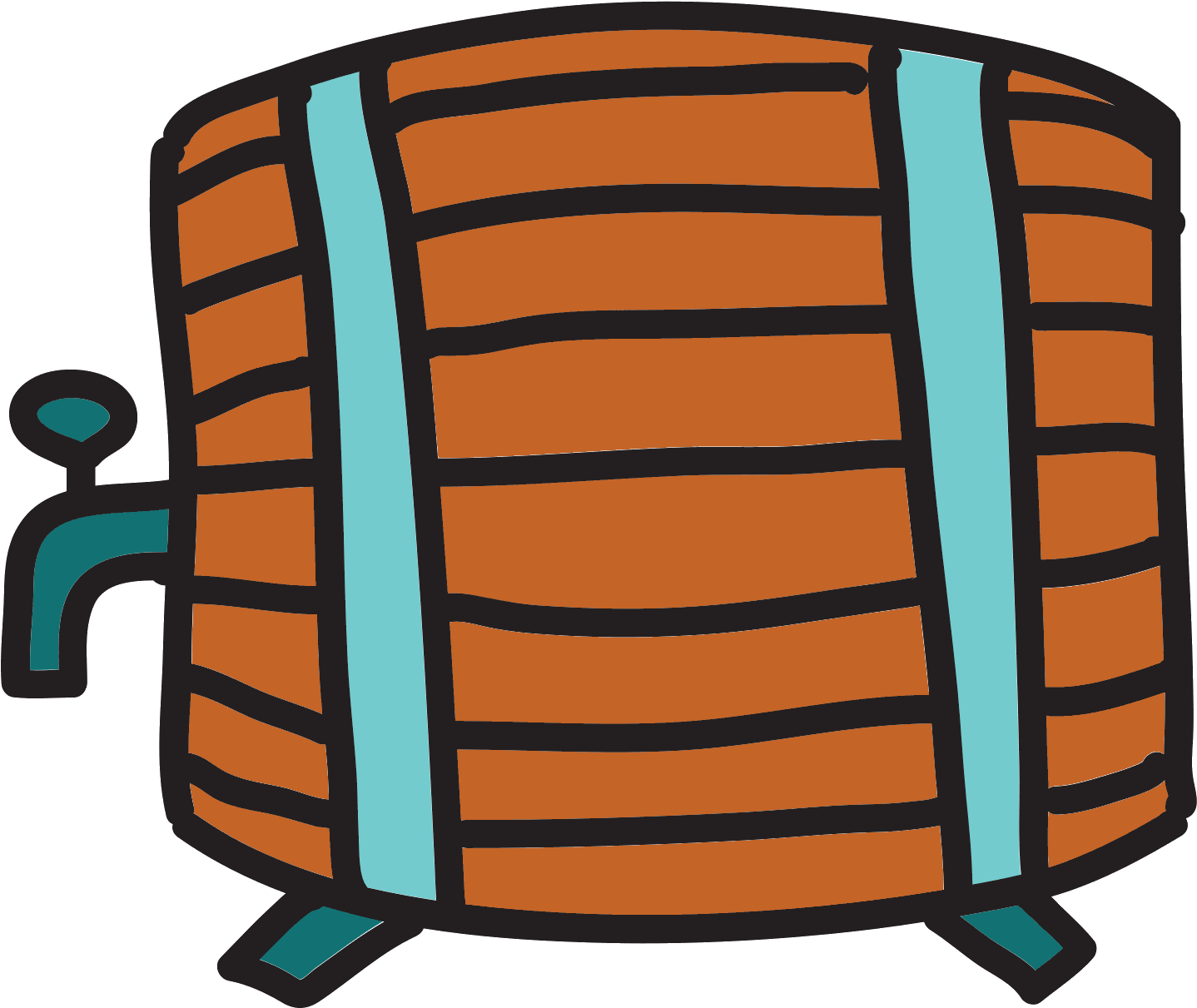 Vector Barrel Beer Jpg Freeuse Library Clipart (1600x1600), Png Download