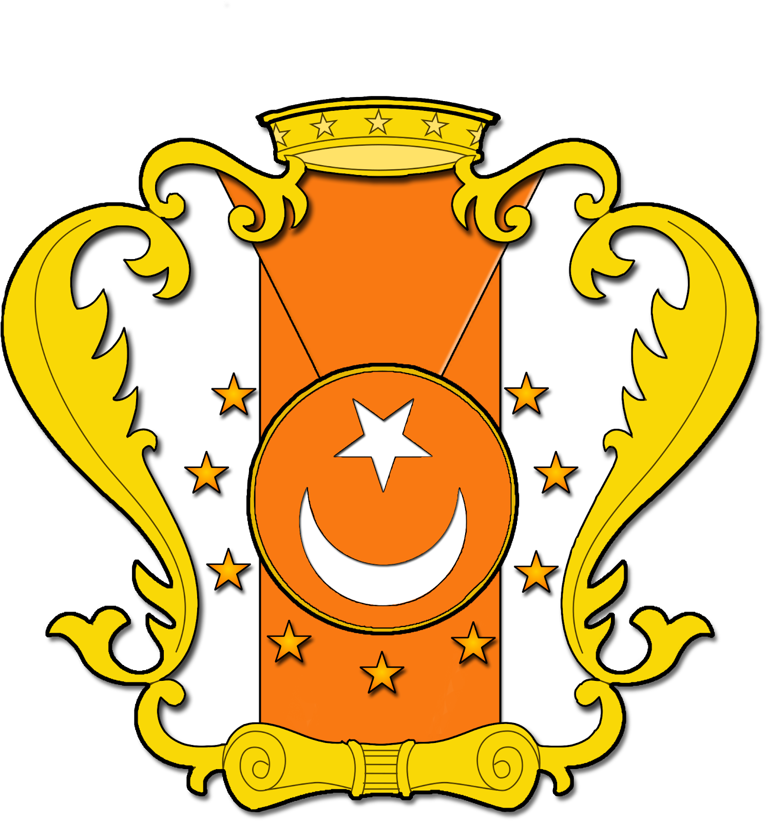 Mosque Clipart Miner - Sultanate Coat Of Arm - Png Download (1492x1600), Png Download