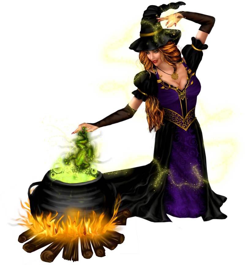 Tubes Halloween - Page - Witches Dance Halloween Images Png Clipart (800x865), Png Download
