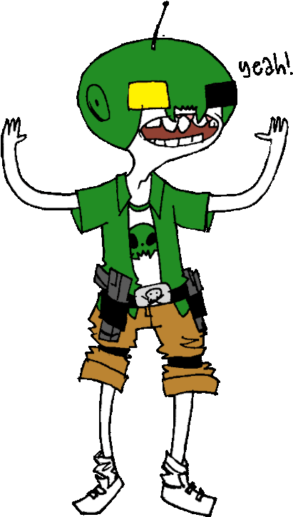 Jake English With That Goofy Gun Holster - Cartoon Clipart (425x750), Png Download