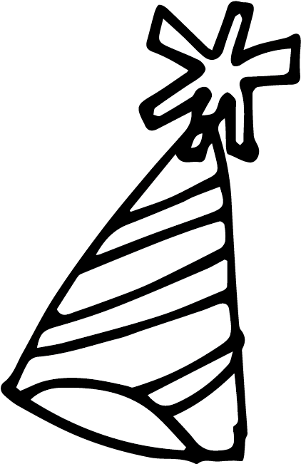 คลิกเพื่อดาวน์โหลด - หมวก ปี ใหม่ ลาย เส้น Clipart (1281x801), Png Download