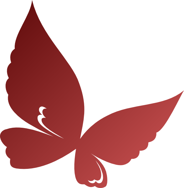 Butterflies Clipart Maroon - Cute Butterfly Clipart Png Transparent Png (588x599), Png Download