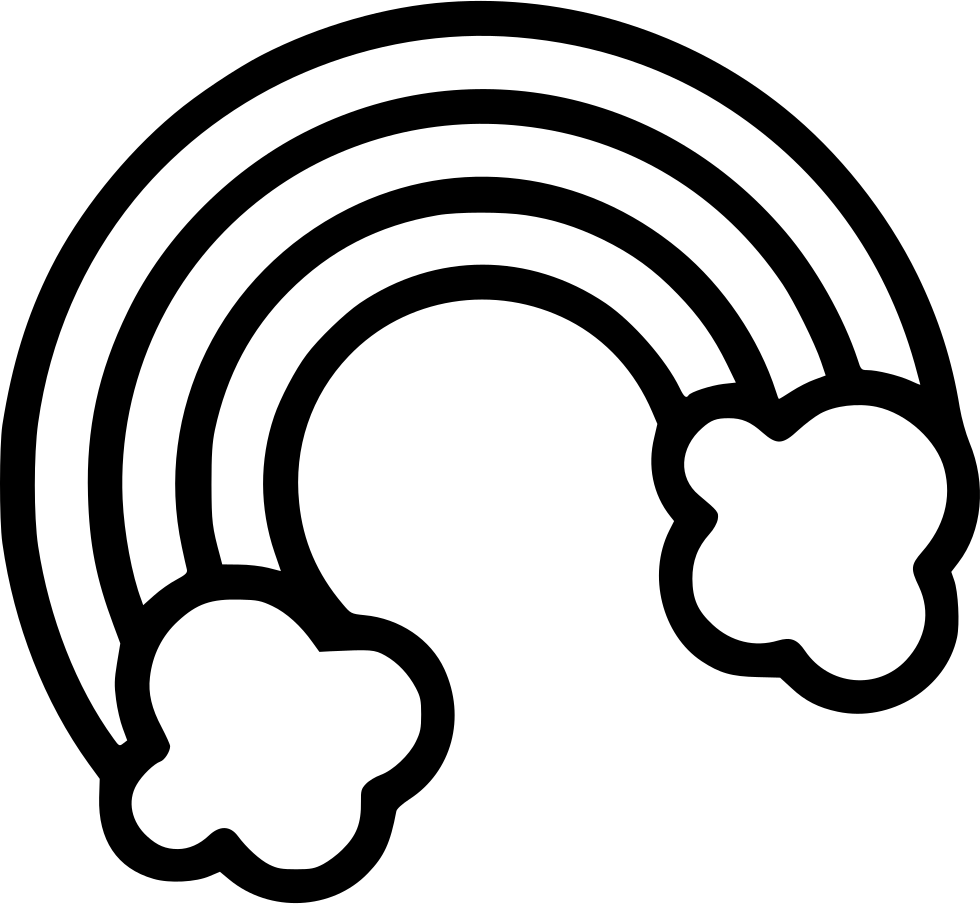 Lucky Rainbow Icon Free Download Png Rainbow Drawing Clipart (980x904), Png Download